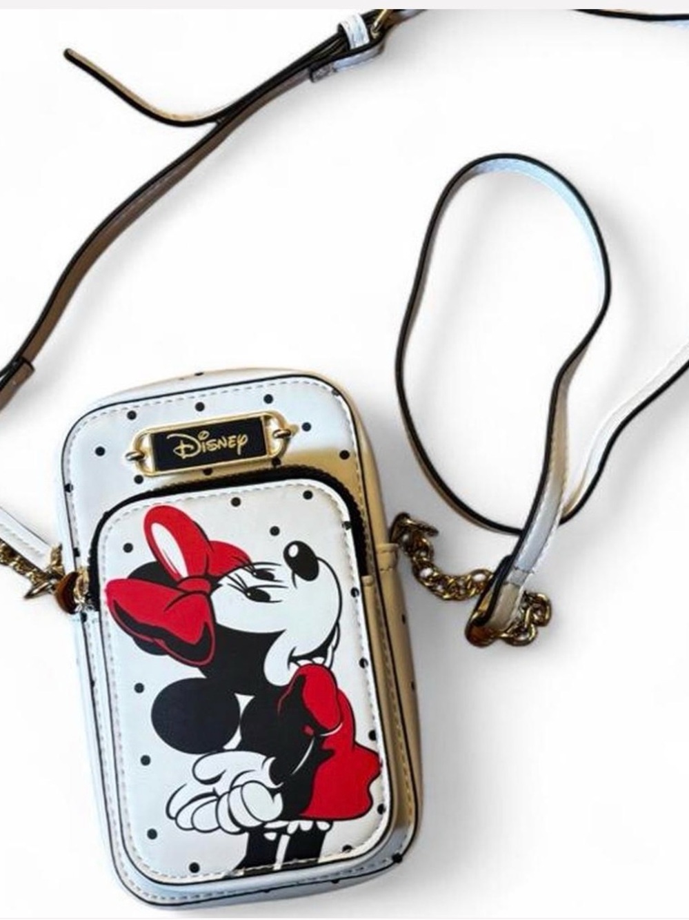 Disney Minnie Mouse White and Red Crossbody Bag